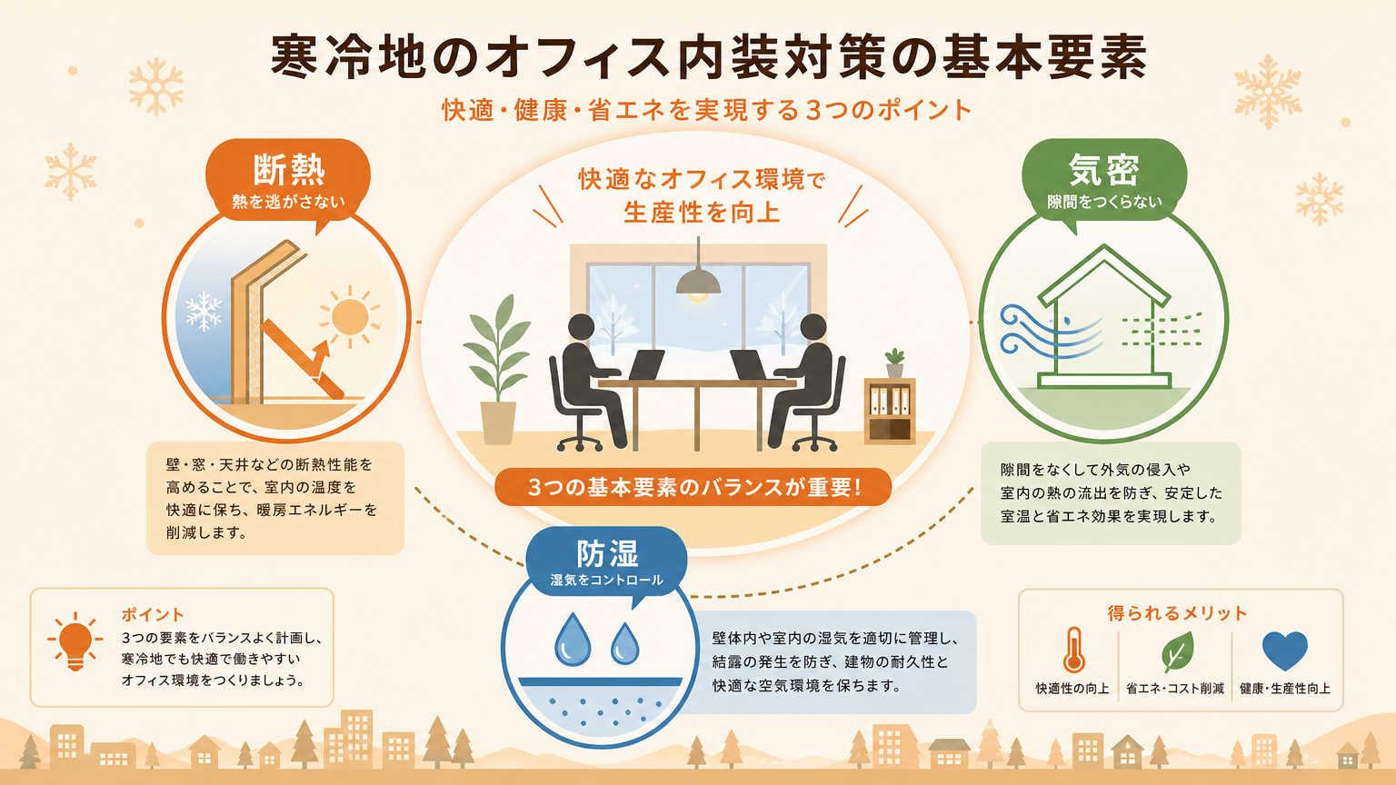 寒冷地の内装対策とは｜オフィス内装における結論